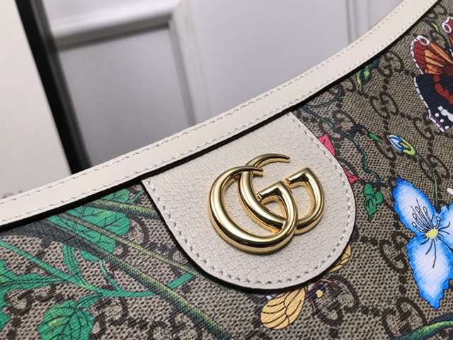 Gucci經典款女包 626509 古馳奢侈品 經典花卉印花 雙G斜挎包 GUCCI單肩包 GUCCI女士肩背包  gqy2981